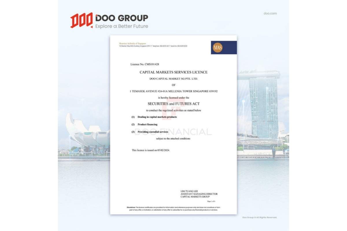 Doo Financial Entity Secures Capital Markets Services (CMS) License from MAS Singapore